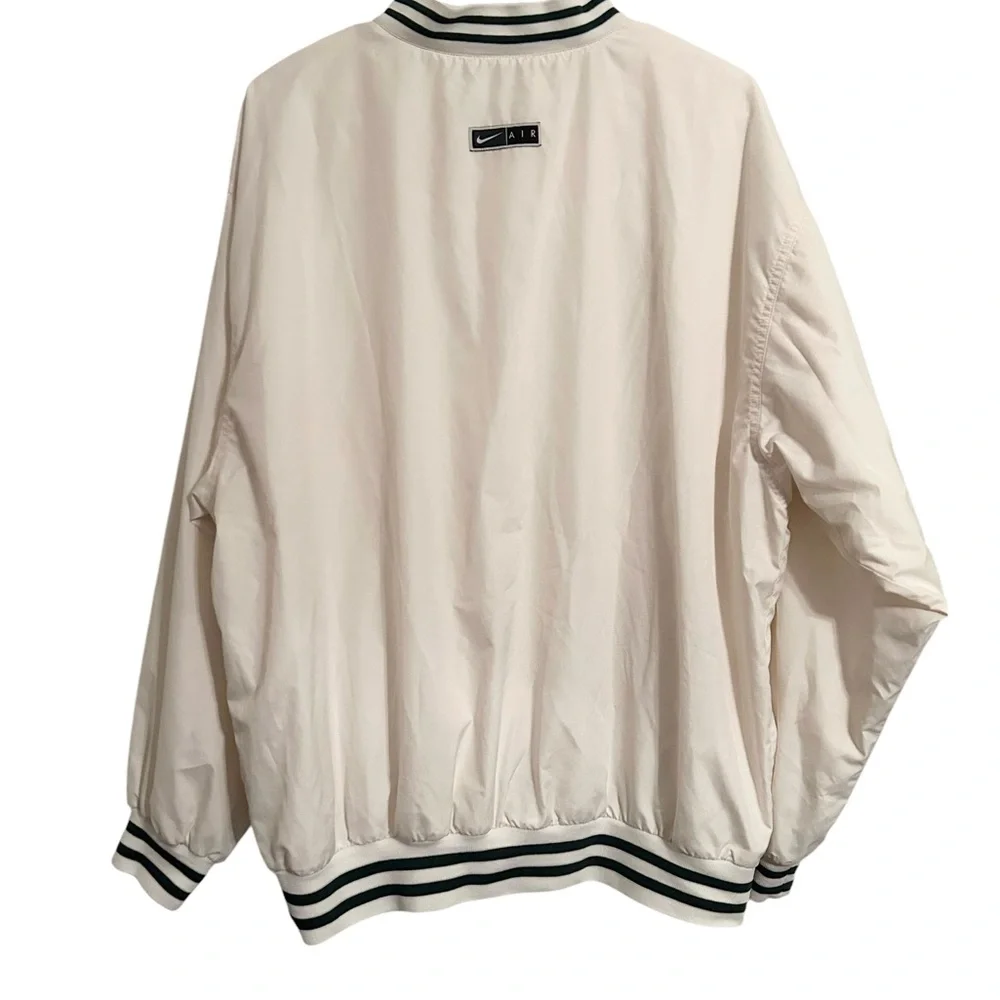 Vintage Nike Swoosh Bomber Puffer Pullover Jacket White Men’s Large‎